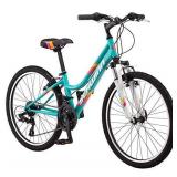 Schwinn High Timber Youth/Adult Mountain Bike, Steel Frame, 24-Inch Wheels, 21-Speed, Teal