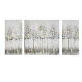 Madison Park Wall Art Living Room DÃ©cor - Scenery Triptych Canvas Home Accent Modern Dining Bathroom Decoration, Ready to Hang Painting for Bedroom, Multi-Sizes, Blue Midst Forest 3 Piece