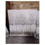 Madison Park Wall Art Living Room DÃ©cor - Scenery Triptych Canvas Home Accent Modern Dining Bathroom Decoration, Ready to Hang Painting for Bedroom, Multi-Sizes, Blue Midst Forest 3 Piece