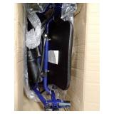 Drive Medical 10257BL-1 4-Wheel Rollator Walker With Seat & Removable Back Support, Blue