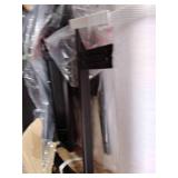 Pure Garden Wood Burning Pit, 33 in. Steel Frame, Square Marble Tile Finish