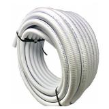 Sealproof 1.5" Dia Flexible PVC Pipe, Swimming Pool and Spa Hose Tubing, Schedule 40, Pump Filtration, Made in USA, 1-1/2-Inch, 25 FT, White