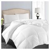 EASELAND All Season California King Soft Quilted Down Alternative Comforter Reversible Duvet Insert with Corner Tabs,Winter Summer Warm Fluffy,White,96x104 inches