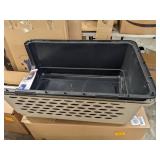 Petmate Vari Fashion Single-Door Plastic Dog Kennel, Brown, Large, 40"L