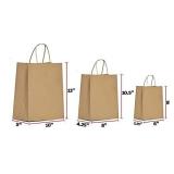 Kraft Paper Bags Bulk 6x3.25x8 & 8x4.25x10.5 & 10x5x13 Paper Gift Bags, Kraft Bags, Brown Paper Bags, Craft Bags, Kraft Shopping Bags with Handles, 25 Pcs Each, Large & Medium & Small