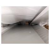 Walker Edison 4 Shelf Transitional Wood Ladder Bookcase in Gray