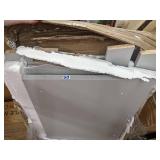 Walker Edison 4 Shelf Transitional Wood Ladder Bookcase in Gray