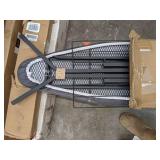 Household Essentials Black and Grey Deluxe Steel Top Board with Iron Rest and Clothes Rack