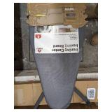 Household Essentials Black and Grey Deluxe Steel Top Board with Iron Rest and Clothes Rack