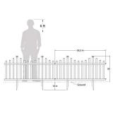 Zippity Outdoor Products ZP19001 No Dig Madison Vinyl Picket Fence, White, 30" x 56.5" (1 Box, 2 Panels), 1 x Pack of 2