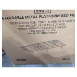 14-in foldable metal platform bed frame twin