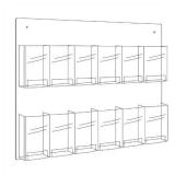 Safco Products 5671CL Clear2c Literature Display, 12 Pamphlet, Clear