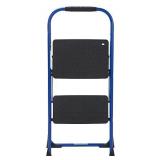 Cosco 11308SWB1E Two, Blue Three Big Folding Step Stool with Rubber Hand Grip