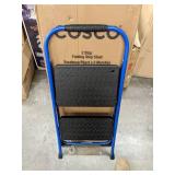 Cosco 11308SWB1E Two, Blue Three Big Folding Step Stool with Rubber Hand Grip