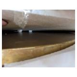 Kate and Laurel Celia Modern Glam Round Coffee Table, 28.25" x 28.25" x 19", Navy Blue and Gold Leaf, Chic Sophisticated Accent Table