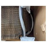 Flash Furniture 4 Pack Medium Brown Rattan Indoor-Outdoor Restaurant Stack Chair