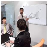 T-SIGN Magnetic Dry Erase Whiteboard 48 x 36 Inch, 4 x 3 Large White Board, Silver Aluminum Frame Wall-Mounted, Magnetic Eraser, 2 Whiteboard Pen, Detachable Marker Tray, 6 Magnets for Office, School