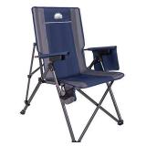 Coastrail Outdoor Reclining Camping Chairs Adjustable 3 Position Foldable Heavy Duty Steel 300 LBS Capacity for Adults Lounge with Cup Holder Storage Folding Camp Chair Lawn Patio Outdoor