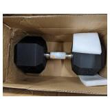 Amazonbasics Rubber Encased Hex 35lb Dumbbell Weight