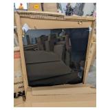 U Brands Glass Dry Erase Board, 47 x 35 Inches, Black Non-Magnetic Surface, Frameless