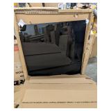 U Brands Glass Dry Erase Board, 47 x 35 Inches, Black Non-Magnetic Surface, Frameless