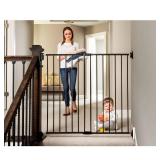 Regalo Extra Tall Stairway and Hallway Walk Through Baby Gate, Black