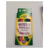 Pencil bag filled up new Watercolor pencils and #2 pencils