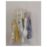Sealed New Hygiene kit in a bag-Dawn Mist tearless baby Shampoo & Body Bath Dawn Mist Bar Soap Dawn Mist Clear Stick Deodorant Dawn Mist Toothpaste 30 Tuft Toothbrush Black comb Clear bag