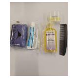 Sealed New Hygiene kit in a bag-Dawn Mist tearless baby Shampoo & Body Bath Dawn Mist Bar Soap Dawn Mist Clear Stick Deodorant Dawn Mist Toothpaste 30 Tuft Toothbrush Black comb Clear bag