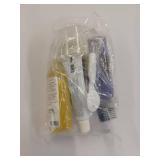 Sealed New Hygiene kit in a bag-Dawn Mist tearless baby Shampoo & Body Bath Dawn Mist Bar Soap Dawn Mist Clear Stick Deodorant Dawn Mist Toothpaste 30 Tuft Toothbrush Black comb Clear bag