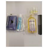 Sealed New Hygiene kit in a bag-Dawn Mist tearless baby Shampoo & Body Bath Dawn Mist Bar Soap Dawn Mist Clear Stick Deodorant Dawn Mist Toothpaste 30 Tuft Toothbrush Black comb Clear bag