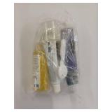Sealed New Hygiene kit in a bag-Dawn Mist tearless baby Shampoo & Body Bath Dawn Mist Bar Soap Dawn Mist Clear Stick Deodorant Dawn Mist Toothpaste 30 Tuft Toothbrush Black comb Clear bag