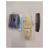 Sealed New Hygiene kit in a bag-Dawn Mist tearless baby Shampoo & Body Bath Dawn Mist Bar Soap Dawn Mist Clear Stick Deodorant Dawn Mist Toothpaste 30 Tuft Toothbrush Black comb Clear bag