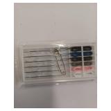 SEWING KIT- NEW PURSE OR WALLET SIZE Acca Kappa pre-threaded sewing kit with an outer carton package. Features Convienent kit includes multi-colored threads & needle