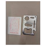 ELEVEN Function MULTIPUPOSE Stainless Steel Survival Pocket Tool