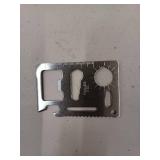 ELEVEN Function MULTIPUPOSE Stainless Steel Survival Pocket Tool