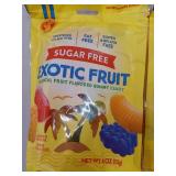 4 PACKAGES -Candy People Sugar Free Gummy Candies - Exotic Fruit Size: