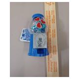 4 GUMBALL MACHINES RED,1PINK, NAVY,BLUE,TUTTI FRUTTI GUMBALLS, TUTTI FRUTTI