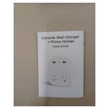 CONSOLE WALL CHARGER PLUS PHONE HOLDER