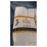 WINTERLACE 12-PACK COTTON WHITE CREW SOCKS