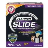 Arm & Hammer Platinum SLIDE Easy Clean, Clumping Litter, Multi-Cat, 37 lbs