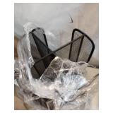 Mind Reader - 4-Compartment Carousel Cup and Lid Organizer - Black Metal Mesh