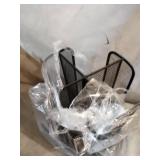 Mind Reader - 4-Compartment Carousel Cup and Lid Organizer - Black Metal Mesh