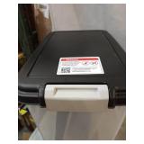 2 PER FOOD STORAGE CONTAINERS W/ LOCK LID & WHEELS / SCOOP