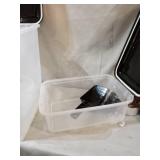 2 PER FOOD STORAGE CONTAINERS W/ LOCK LID & WHEELS / SCOOP