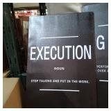 3 WALL ART POSTERS, EXECUTION, GRIND, HUSTLE W/ VERB