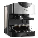 Mr. Coffee 2 Shot Pump Espresso & Cappuccino Maker, Black