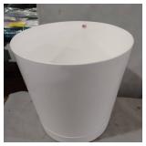 Full Depth Round Cylinder Pot, White, 12-Inch
