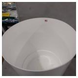 Full Depth Round Cylinder Pot, White, 12-Inch