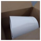 Full Depth Round Cylinder Pot, White, 12-Inch